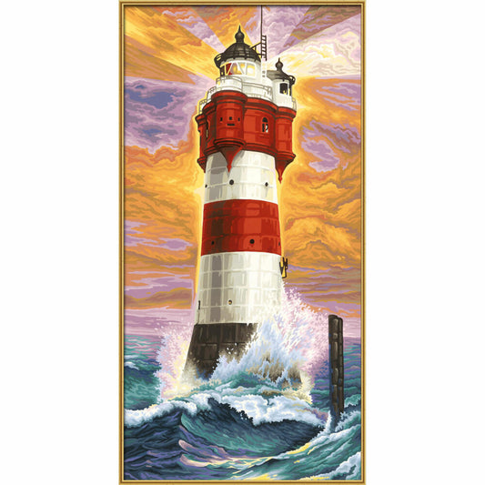 Schipper Malen nach Zahlen Leuchtturm Roter Sand, MNZ, Gemälde, Malset, 40 x 80 cm, 609220399
