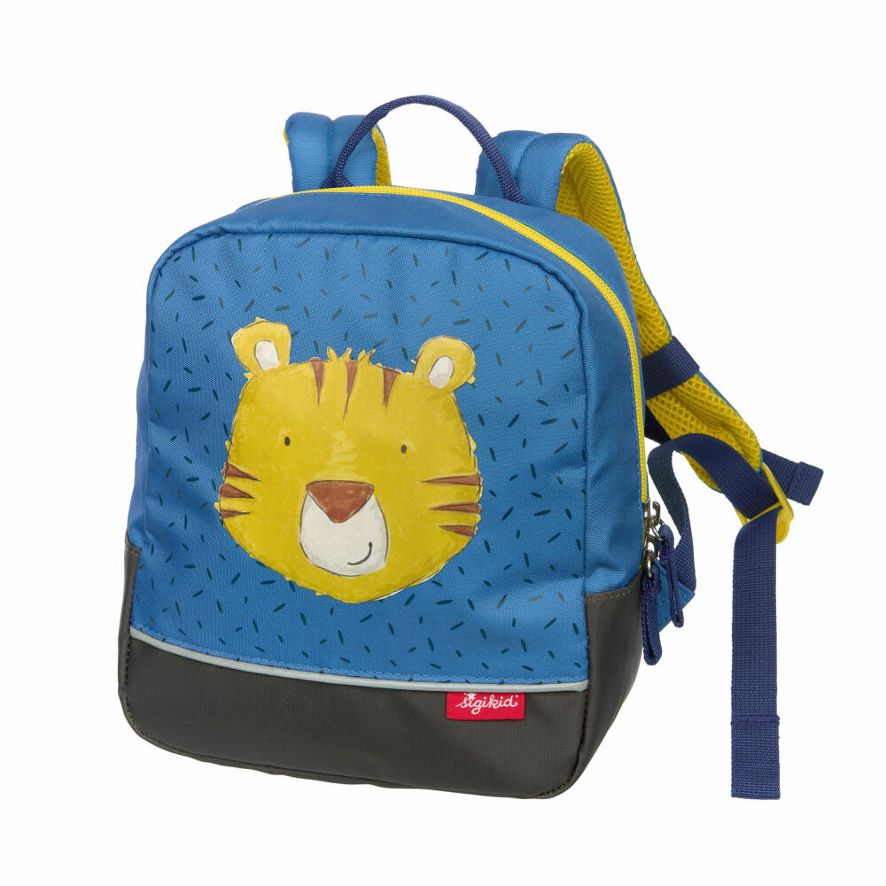 sigikid Bags Mini Rucksack Tiger, Kinderrucksack, Kindergartentasche, Kinder Tasche, Kindergarten, Blau, 3.6 L, 25202