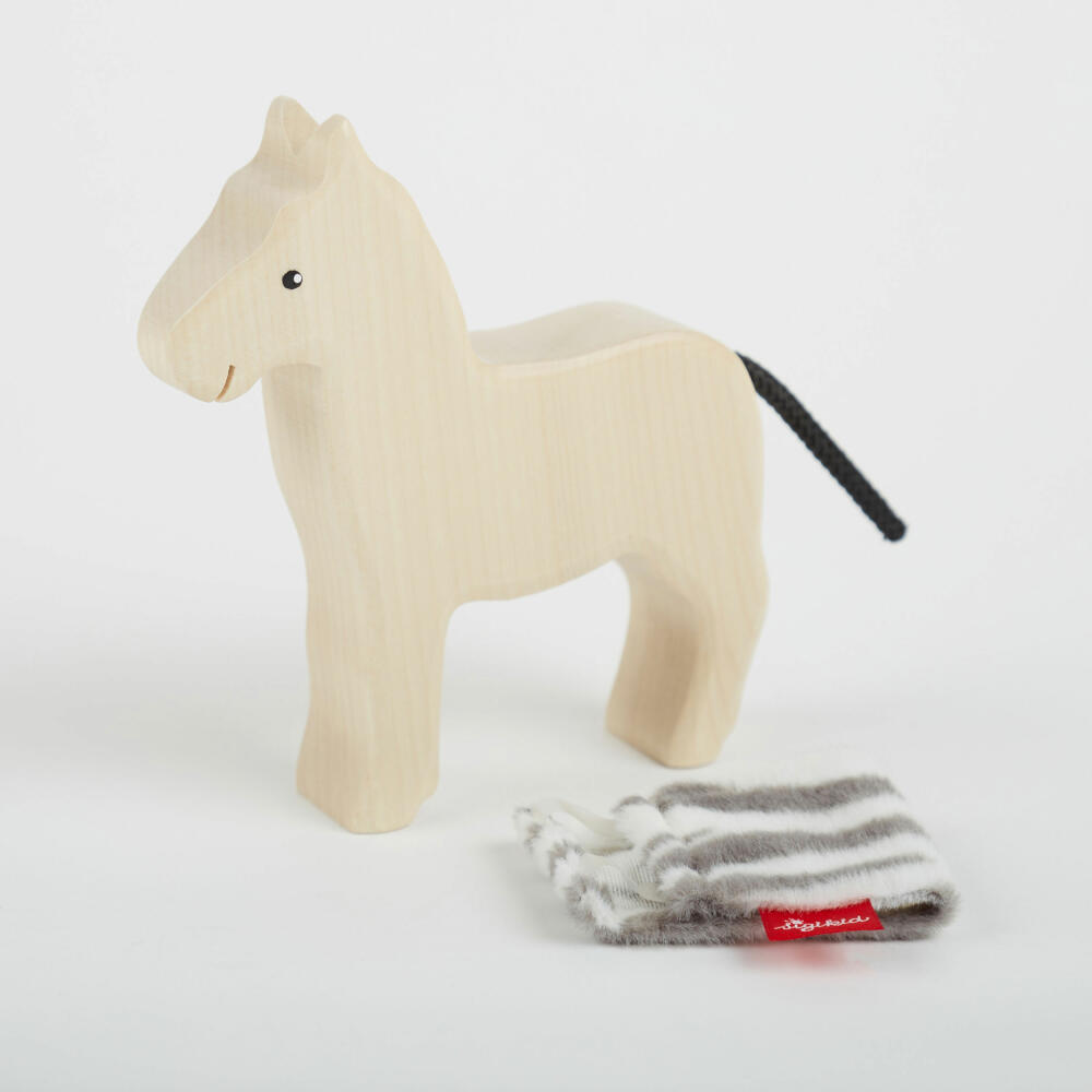 sigikid Cudly Wudly wooden animal zebra, wooden figure, toy figure, wooden toy, toy, decoration, 39505