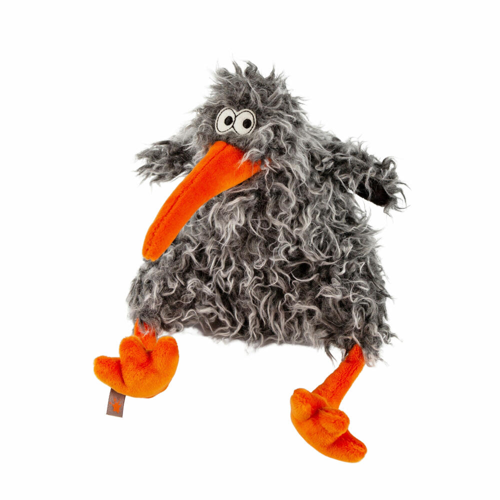 sigikid Bottom Bouncer Kikeriki, Kuscheltier, Stofftier, Schmusetier, Grau, 21 cm, 42986