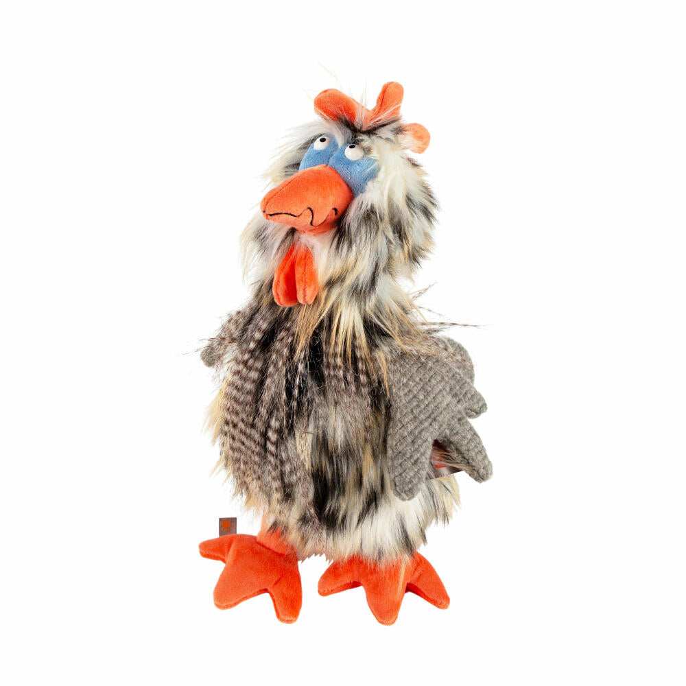 sigikid Tour de Poule Kikeriki, Kuscheltier, Stofftier, Schmusetier, Grau, 26 cm, 42992