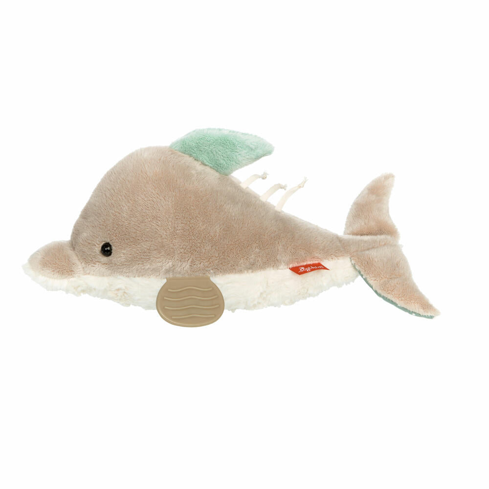 sigikid PlayQ Aktiv-Delfin Yellow, Kuscheltier, Babyspielzeug, Greifspielzeug, Spielzeug, Polyester, 43206