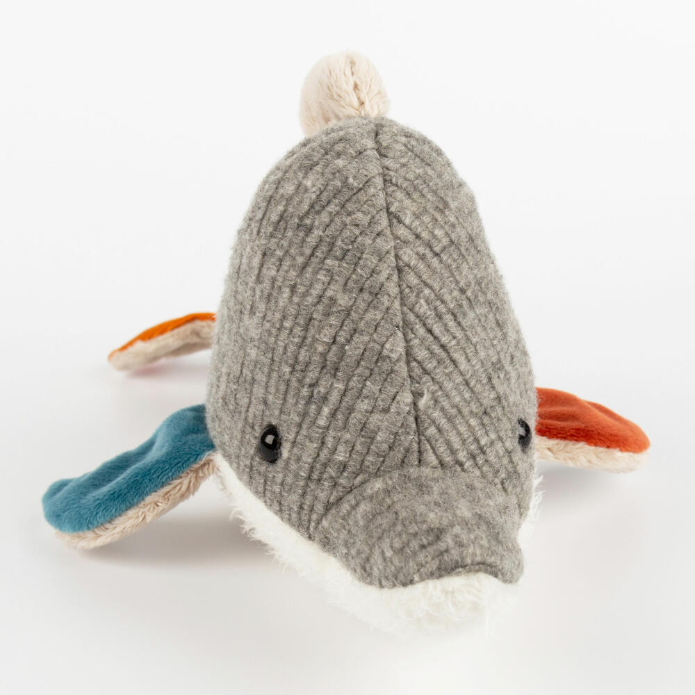 sigikid Patchwork Sweety Delfin Yellow, soft toy, plush toy, cuddly toy, polyester, 33 cm, 43221