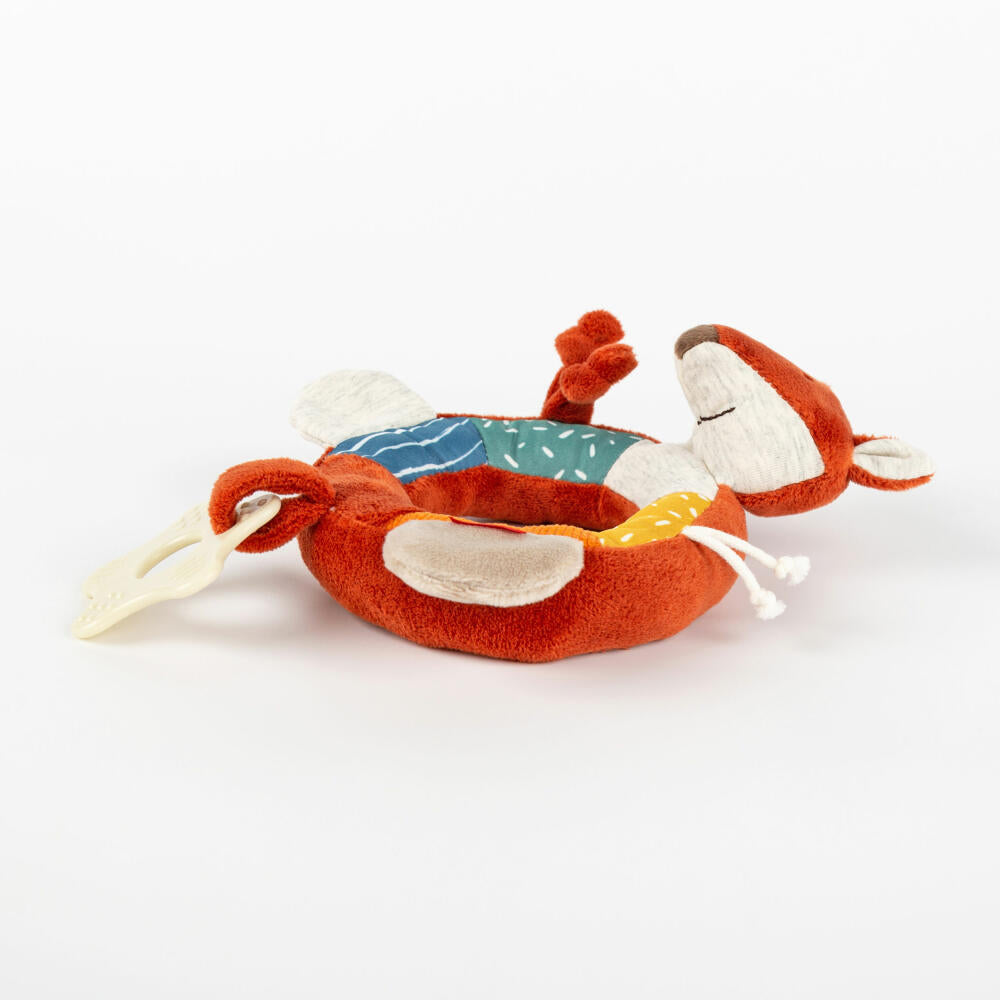 sigikid PlayQ Active Ring Fox Yellow, grasping toy, grasping toy, rattle, baby toy, polyester, 43224