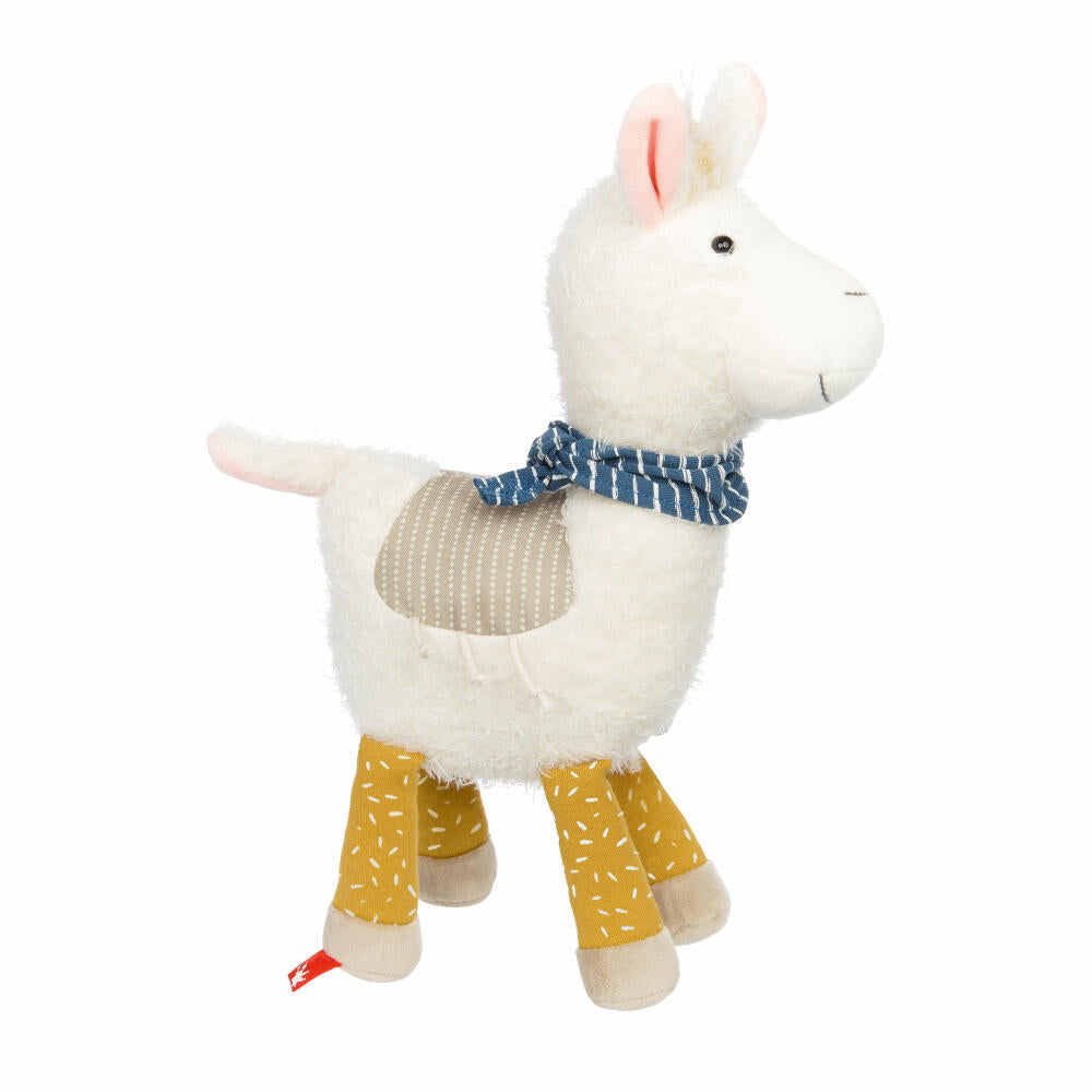 sigikid Patchwork Sweety Lama Yellow, Kuscheltier, Plüschtier, Schmusetier, Polyester, 29 cm, 43239