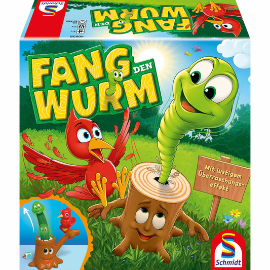 Schmidt Spiele Fang den Wurm, Kinderspiel, Familienspiel, Gesellschaftsspiel, ab 4 Jahre, 40638