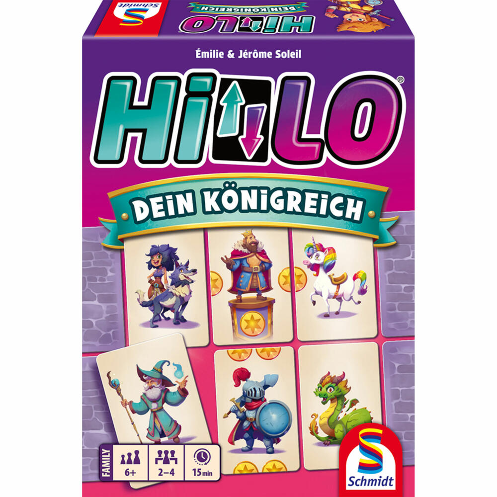 Schmidt Spiele HiLo Dein Königreich, Kinderspiel, Kartenspiel, Familienspiel, ab 6 Jahren, 40680