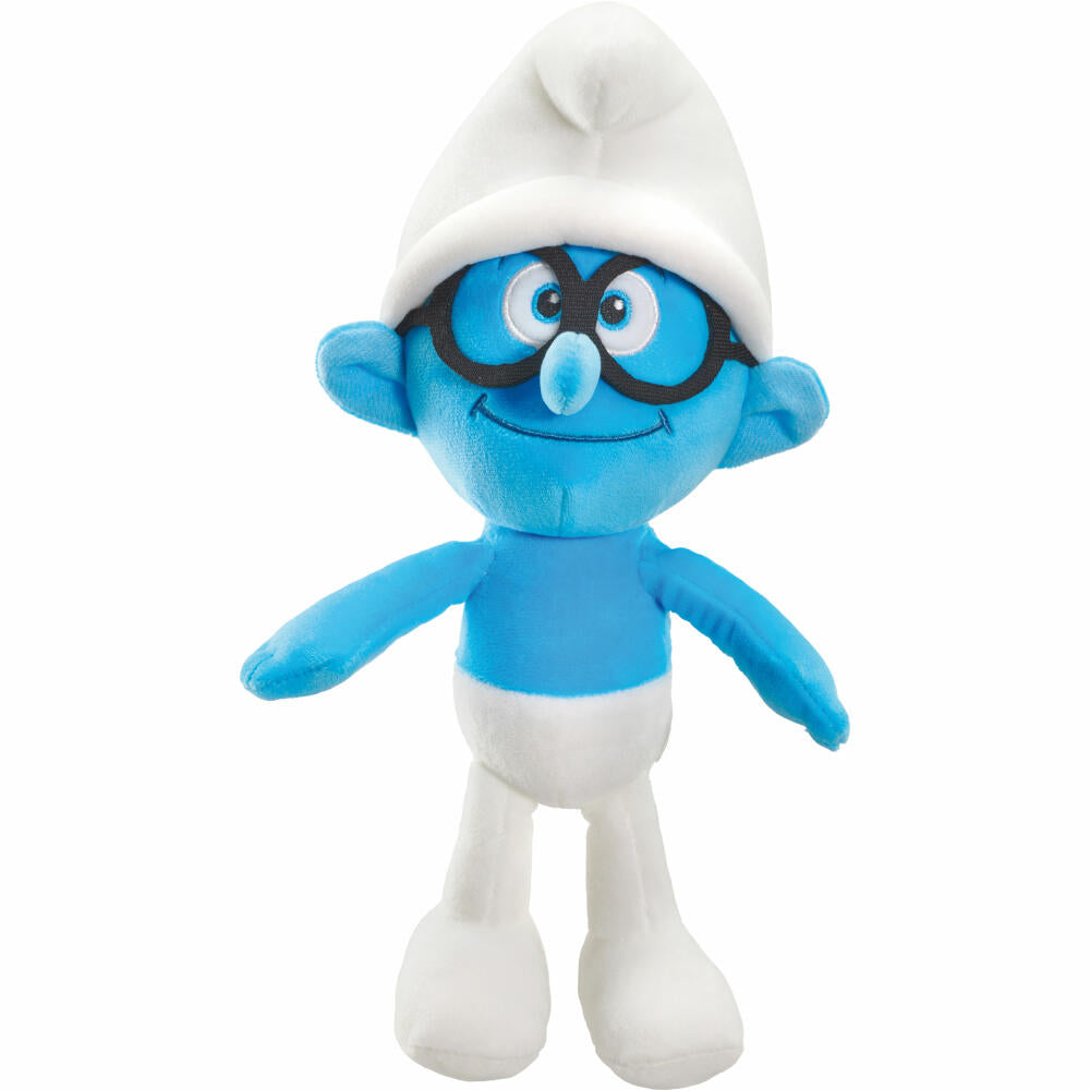 Schmidt Spiele The Smurfs Brainy Smurf, Plush Figure, Cuddly Toy, Plush, 28 cm, 42284