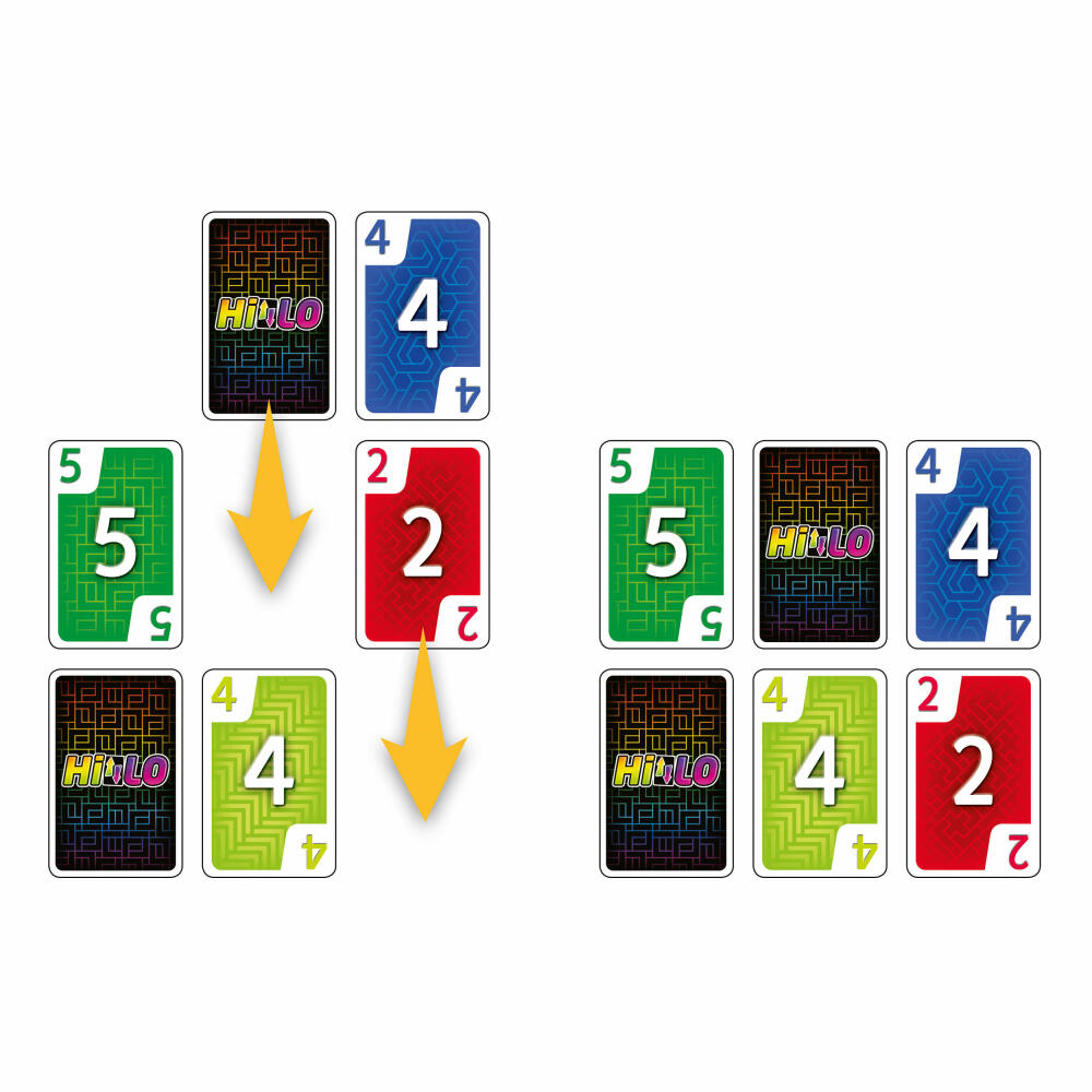 Schmidt Spiele family game HiLO, card game, thinking game, logic game, card game, from 8 years, 49362