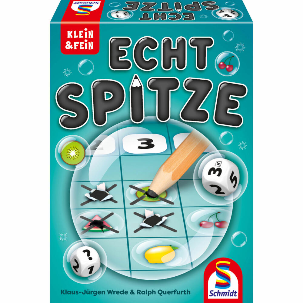 Schmidt Spiele Klein & Fein Echt Spitze, Familienspiel, Würfelspiel, Roll & Write Spiel, 49406