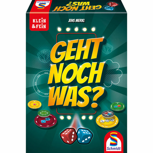Schmidt Spiele Klein & Fein Geht noch was?, Würfelspiel, Familienspiel, ab 8 Jahren, 49448