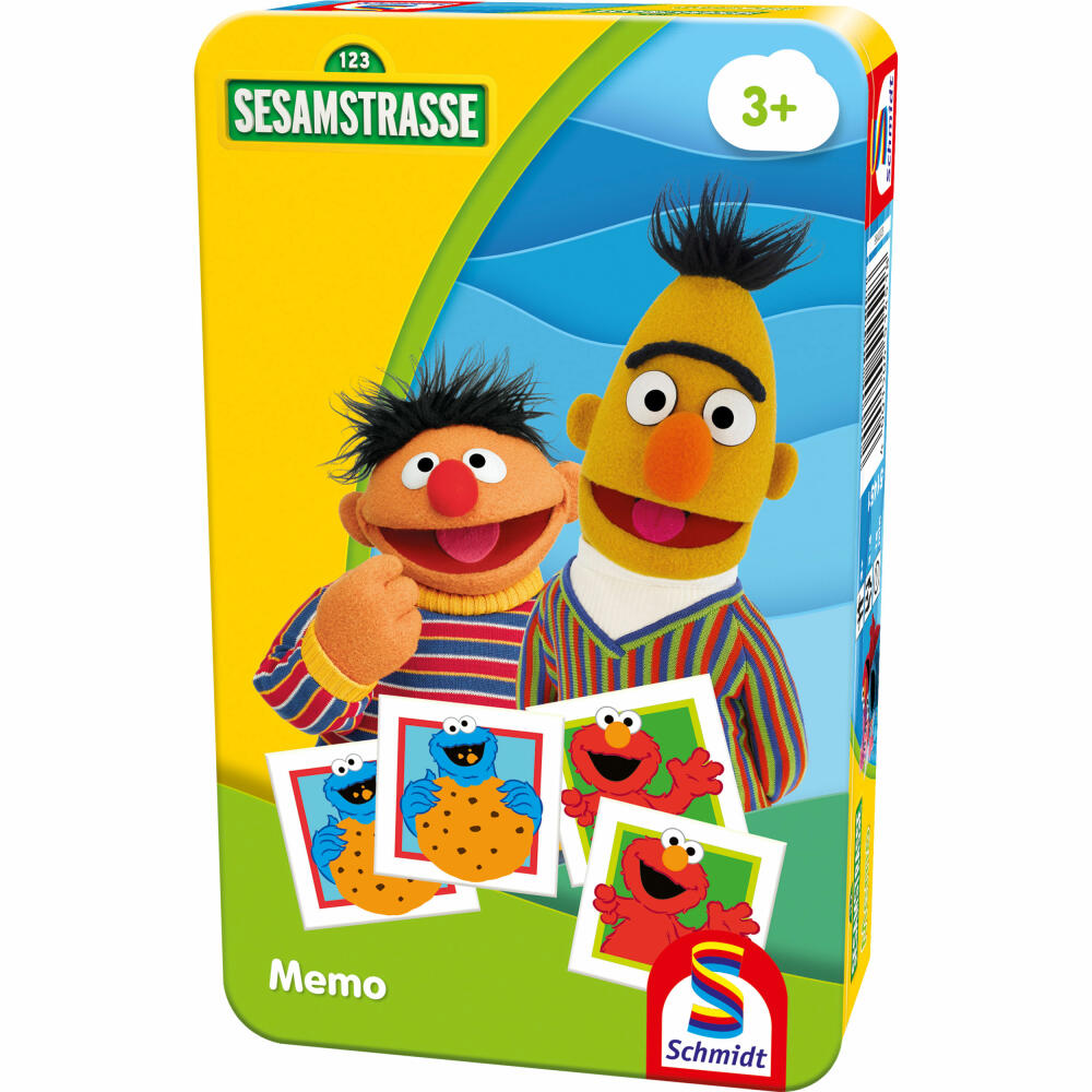 Schmidt Spiele Sesame Street Memo, memo game, card game, children's game, from 3 years, 51451