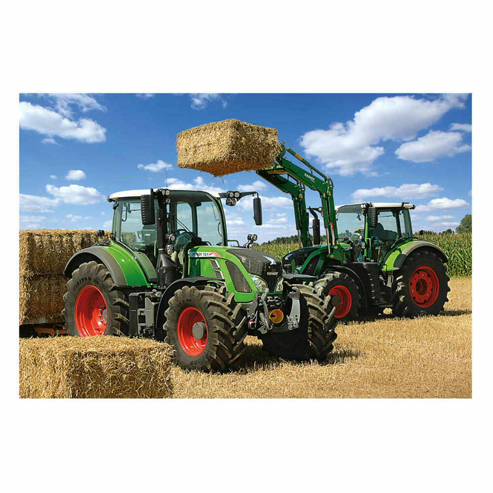 Schmidt Spiele Fendt 724 Vario, Fendt 716 Vario with front loader Cargo, 100 pieces, children's puzzle, children's puzzle, 56256