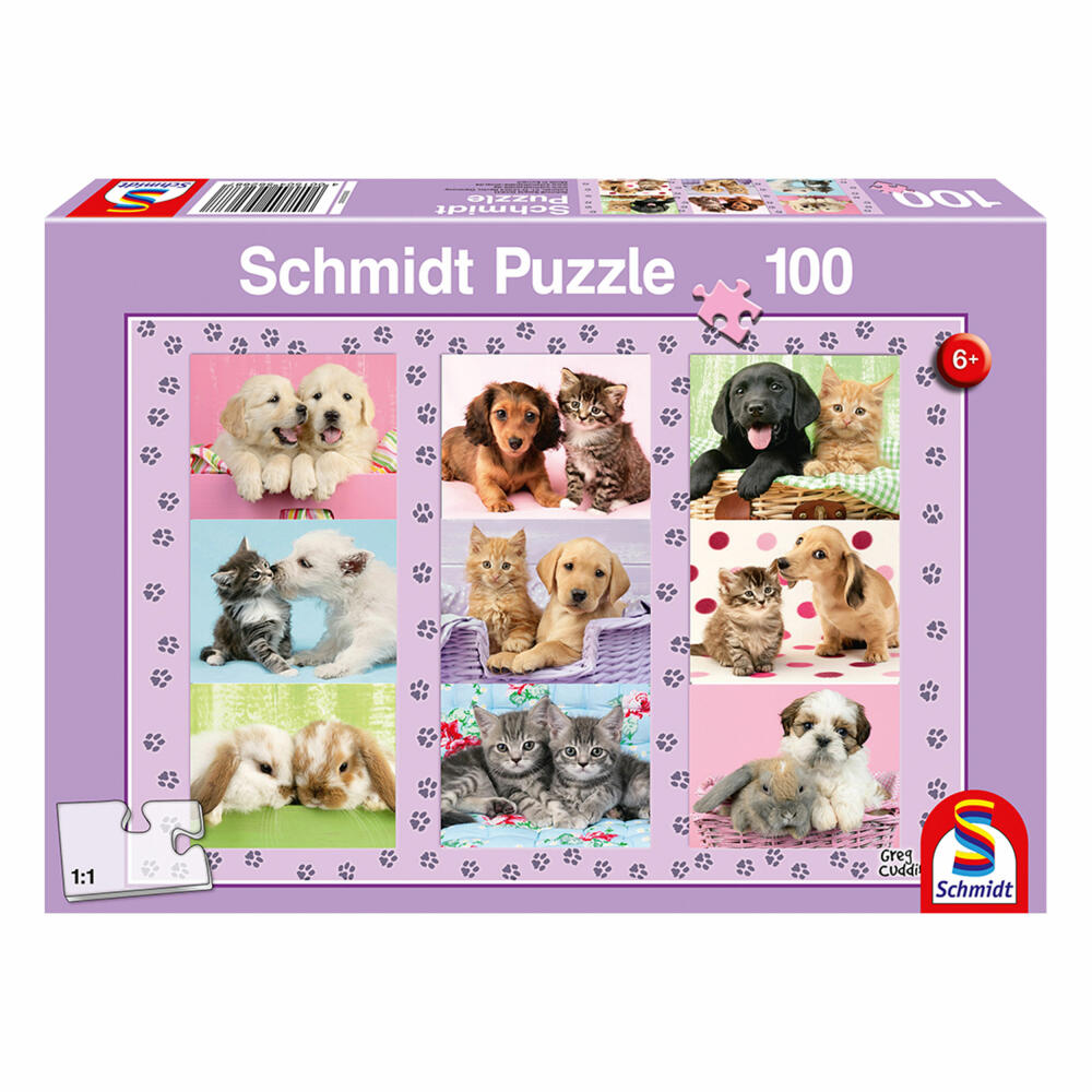 Schmidt Spiele My Animal Friends, 100 Puzzle Pieces, Children's Puzzle, Puzzle, 1 Player, 56268