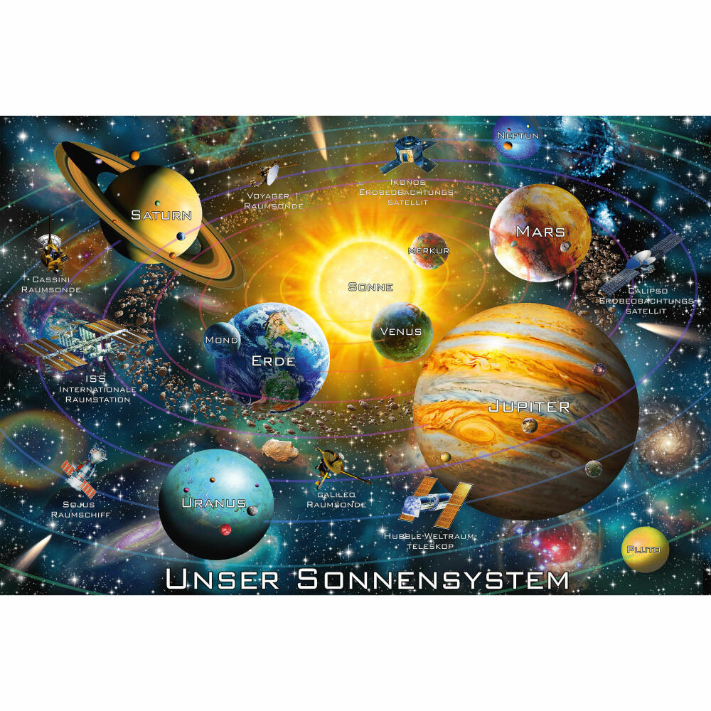 Schmidt Spiele Our Solar System, 150 pieces, children's puzzle, children's puzzle, plug-in puzzle, 56308