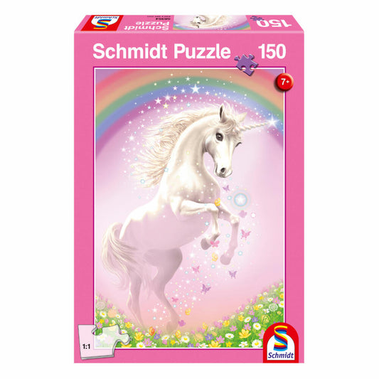 Schmidt Spiele Puzzle Rosa Einhorn, Kinderpuzzle, Kinder Puzzle, Standard, 150 Teile, 56354