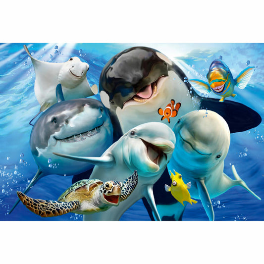 Schmidt Spiele Puzzle Unterwasser-Freunde, Kinderpuzzle, Kinder Puzzle, 200 Teile, 56360