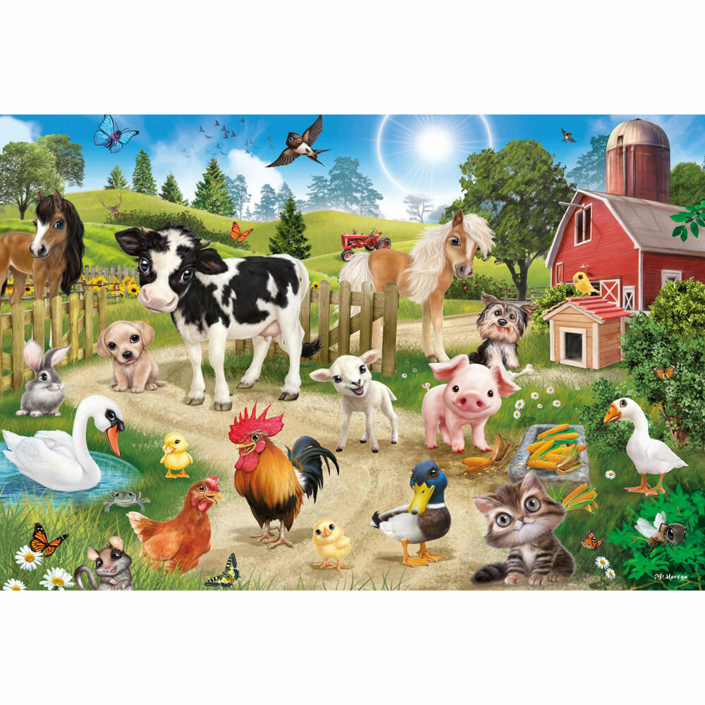Schmidt Spiele Animal Club Farm Animals, Children's Puzzle, Children's Puzzle, Children's Puzzles, 60 Pieces, 56369