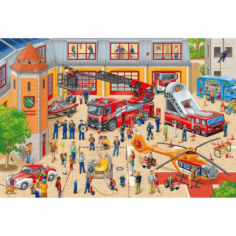 Schmidt Spiele Fire Station, Children's Puzzle, Children's Puzzle, Children's Puzzles, 60 Pieces, 56449
