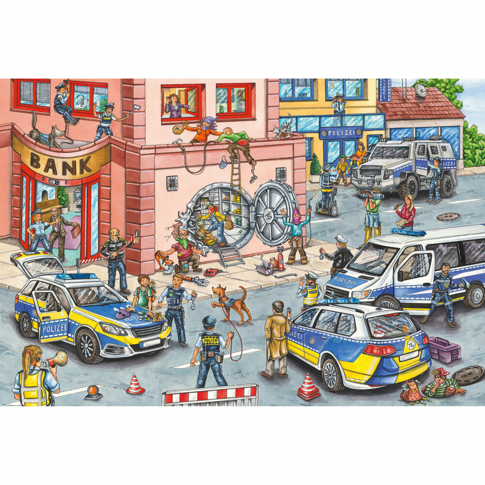 Schmidt Spiele Police Operation, Children's Puzzle, Children's Puzzle, Children's Puzzles, 100 Pieces, 56450