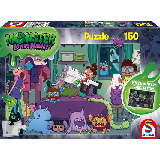 Schmidt Spiele Kinderpuzzle Loving Maniacs Bo als Monsterjäger, Kinder Puzzle, 150 Teile, 56477