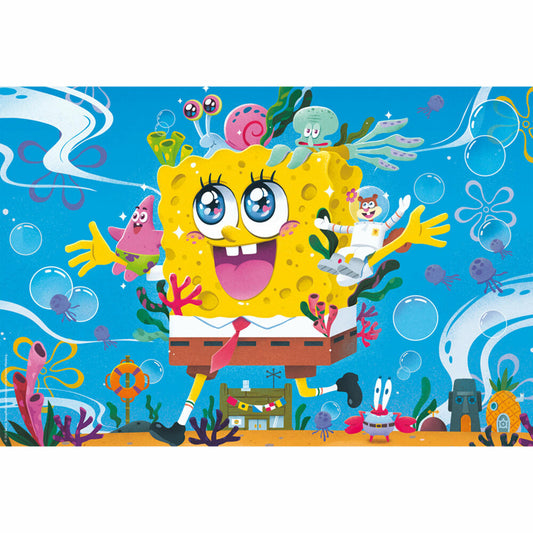 Schmidt Spiele SpongeBob Abenteuer in Bikinibottom, Puzzle, Kinderpuzzle, 100 Teile, ab 6 Jahren, 56545