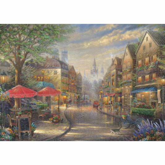 Schmidt Spiele Cafe in München, Thomas Kinkade, Puzzle, Erwachsenenpuzzle, 1000 Teile, 59675