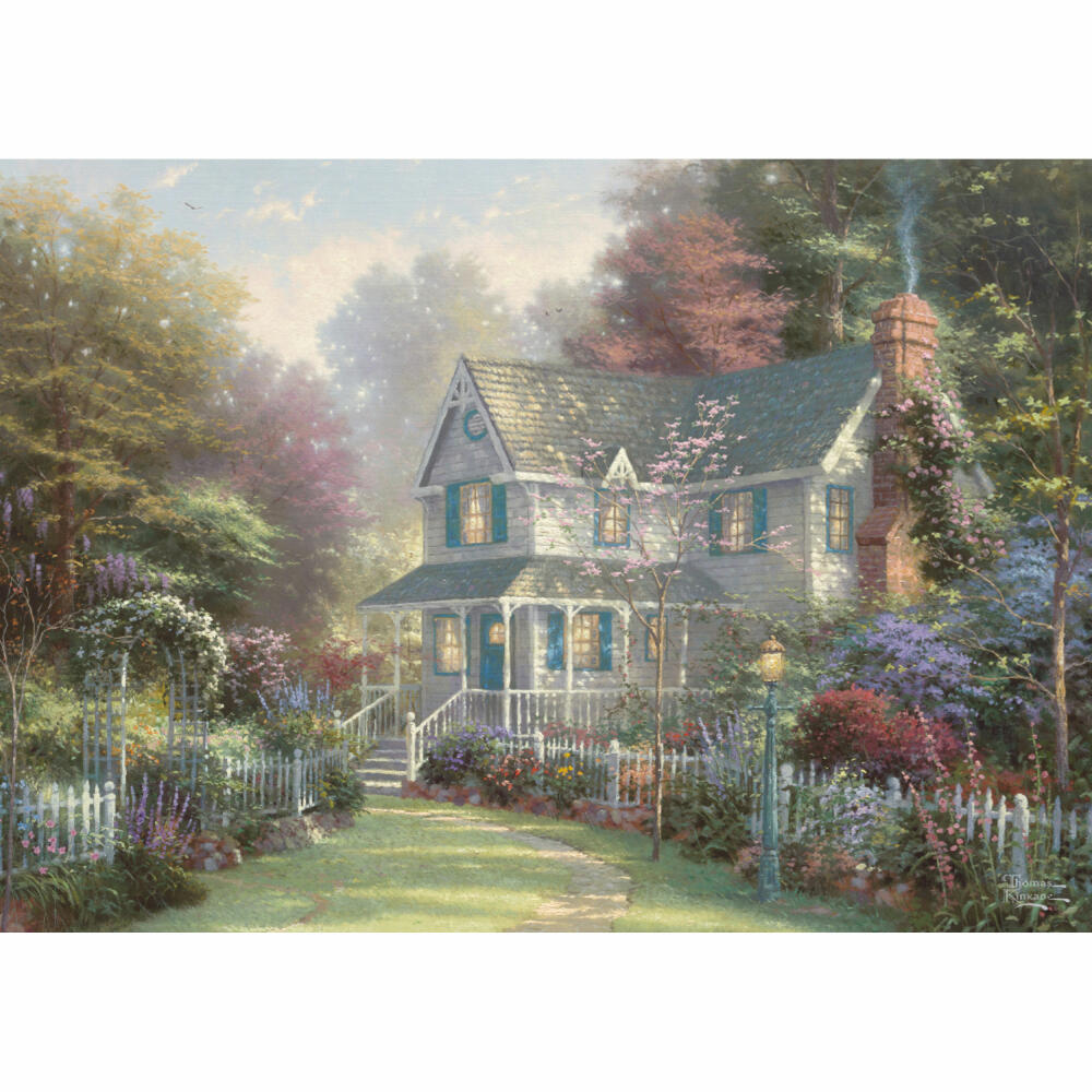 Schmidt Spiele Victoria Garden II, Thomas Kinkade, Puzzle, Erwachsenenpuzzle, Nostalgiedose, 500 Teile, 59925