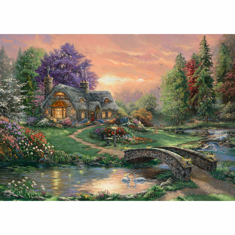 Schmidt Spiele Sweetheart Retreat, Thomas Kinkade, Puzzle, Erwachsenenpuzzle, 1000 Teile, 59937