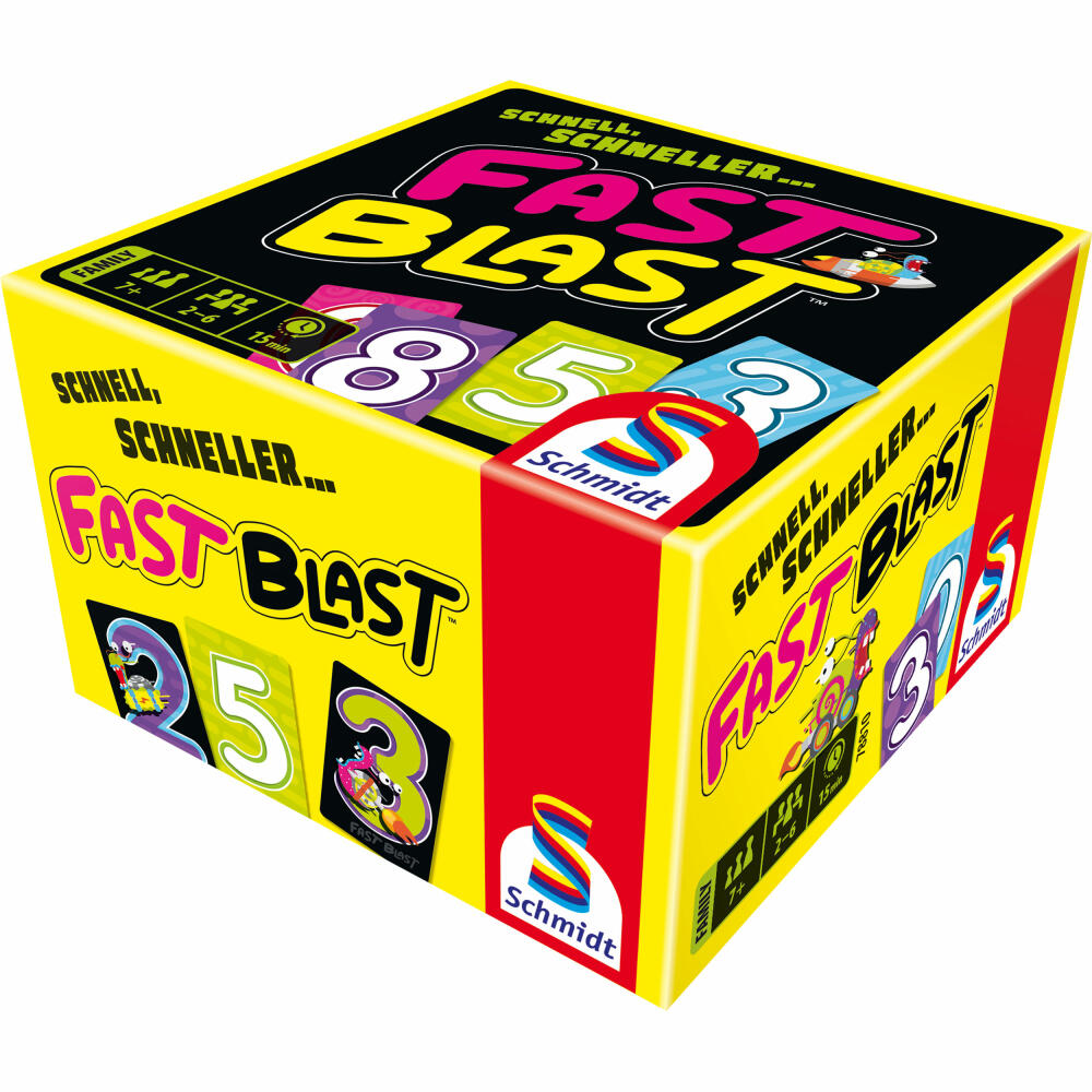 Schmidt Spiele Fast Blast, Kartenspiel, Familienspiel, ab 7 Jahren, 78810