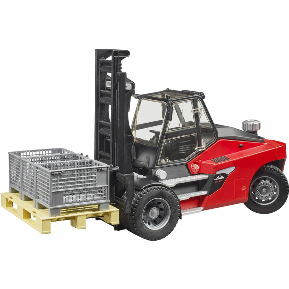 Bruder Linde HT160 Forklift, with Pallet and 3 Boxes, Model Vehicle, Model Vehicle, Toy, 2513