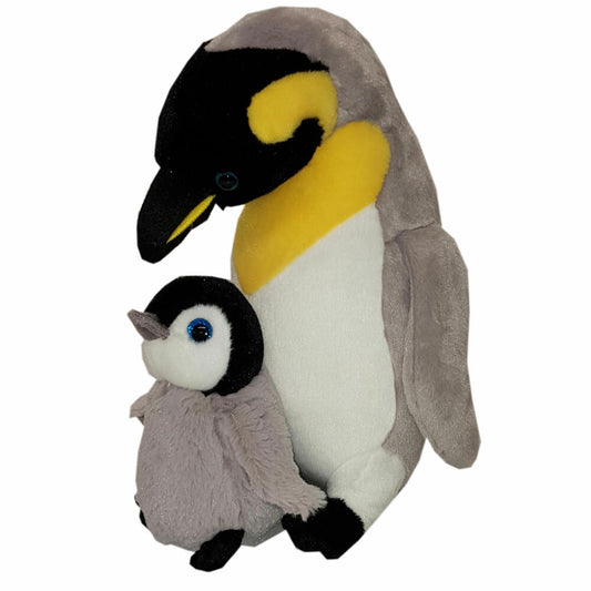 Heunec Pinguin mit Baby, Kuscheltier, Plüschtier, Stofftier, 30 cm, 501270