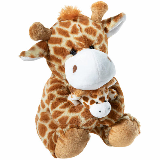 Heunec Giraffe mit Baby, Kuscheltier, Plüschtier, Stofftier, 18 cm, 504578