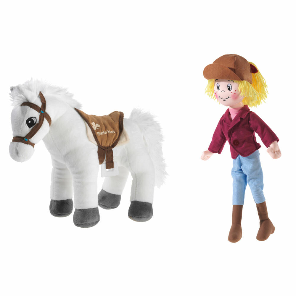 Heunec Bibi & Tina Puppe Bibi und Pferd, Kuschelpuppe, Plüschfigur, Stoffpuppe, 15 cm, 519626