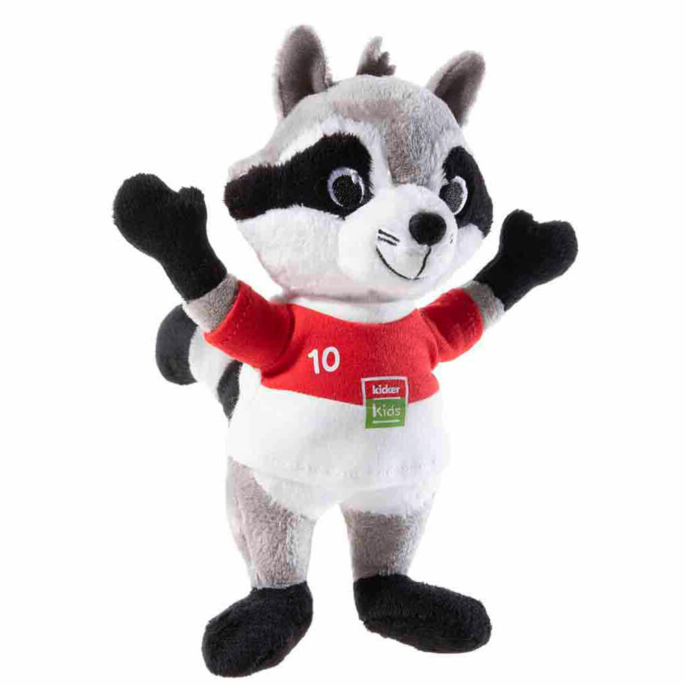 Heunec Kicker Kids Waschbär Pele, Kuscheltier, Plüschtier, Stofftier, 22 cm, 552272