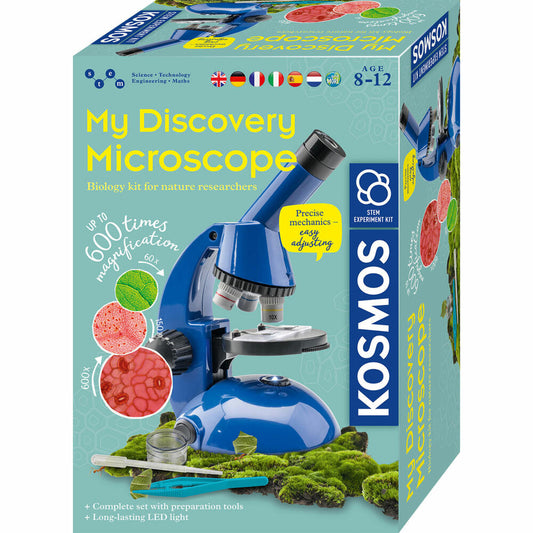 KOSMOS My Discovery Microscope INT, Mikroskop, Experimentierkasten, Experimente, Kinder, ab 8 Jahren, 617523