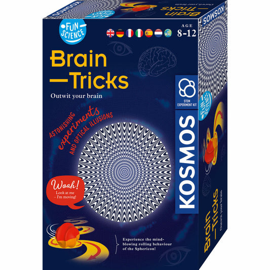 KOSMOS Fun Science Brain Tricks INT, Experimente, Experimentierkasten, Mehrsprachig, 617530