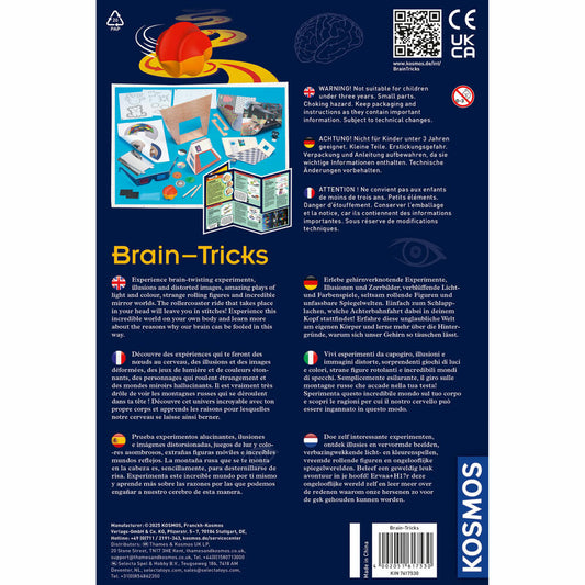KOSMOS Fun Science Brain Tricks INT, Experimente, Experimentierkasten, Mehrsprachig, 617530