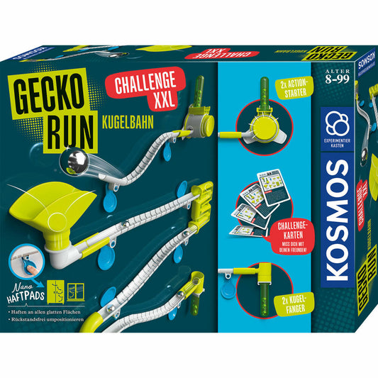 KOSMOS Gecko Run Challenge XXL, Starter Set, Kugelbahn, Baukasten, ab 8 Jahren, 621285