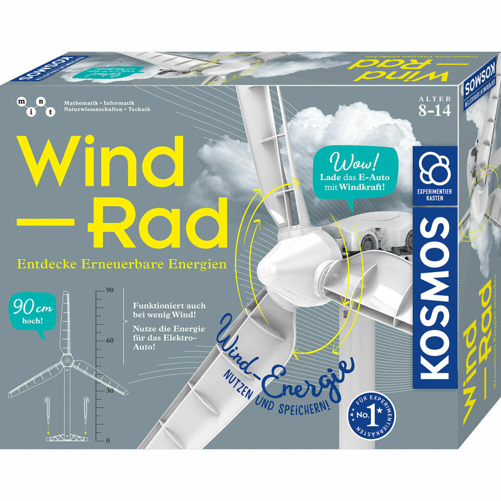 KOSMOS Windrad, Experimentierkasten, Erneuerbare Energien, Experimentierset, ab 8 Jahren, 621353