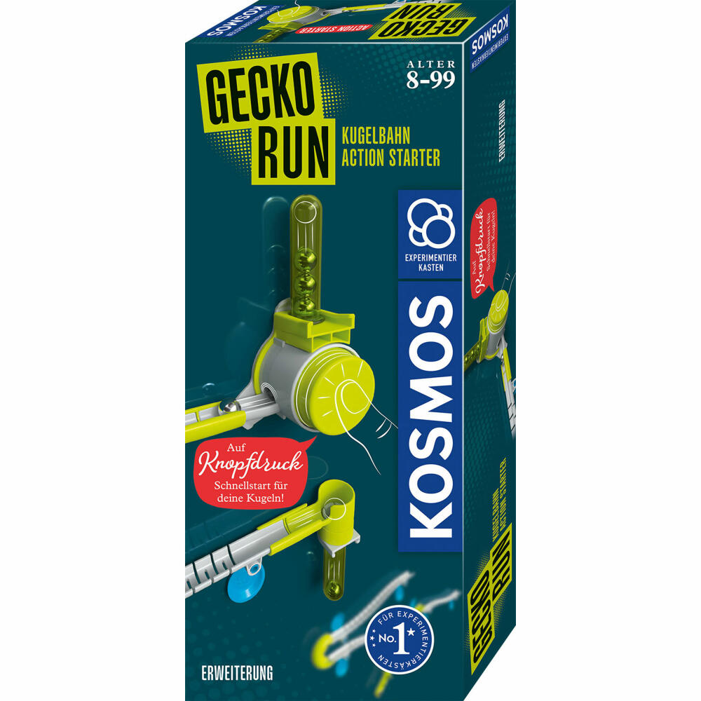 KOSMOS Gecko Run Action Starter, Erweiterung, Ergänzung, Kugelbahn, Zubehör, ab 8 Jahren, 621414