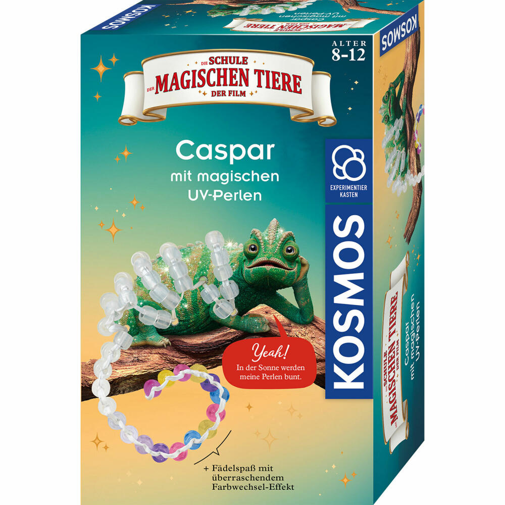KOSMOS Schule der magischen Tiere Caspar mit magischen UV-Perlen, Experimentierkasten, ab 8 Jahren, 658281
