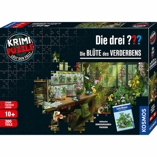 KOSMOS Krimipuzzle Die drei ??? Die Blüte des Verderbens, Krimi Puzzle, Rätsel, Spiel, Kinder, ab 8 Jahren, 684877