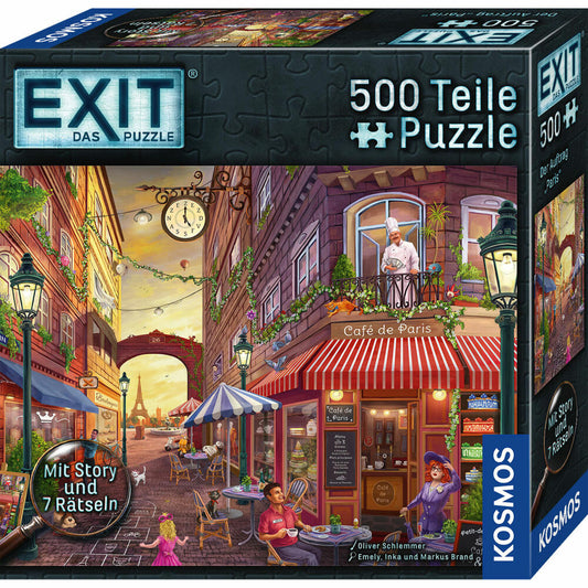 KOSMOS EXIT Das Puzzle Der Auftrag Paris, Rätselpuzzle, Escape Room, ab 10 Jahren, 684990