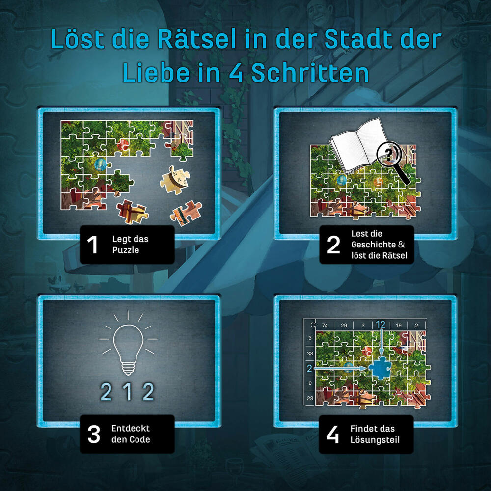 KOSMOS EXIT Das Puzzle Der Auftrag Paris, Rätselpuzzle, Escape Room, ab 10 Jahren, 684990