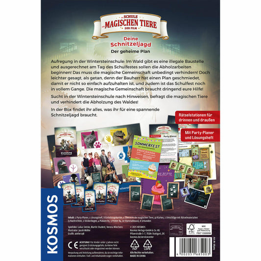 KOSMOS Schule der magischen Tiere Rätsel-Party Deine Schnitzeljagd, Rätselmaterial, ab 8 Jahren, 685003