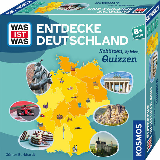 KOSMOS WAS IST WAS Entdecke Deutschland, Quizspiel, Wissenspiel, Lernspiel, ab 8 Jahren, 685249