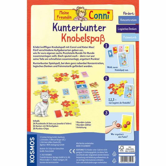 KOSMOS Meine Freundin Conni - Kunterbunter Knobelspaß, Knobelspiel, Kinderspiel, ab 4 Jahren, 685270