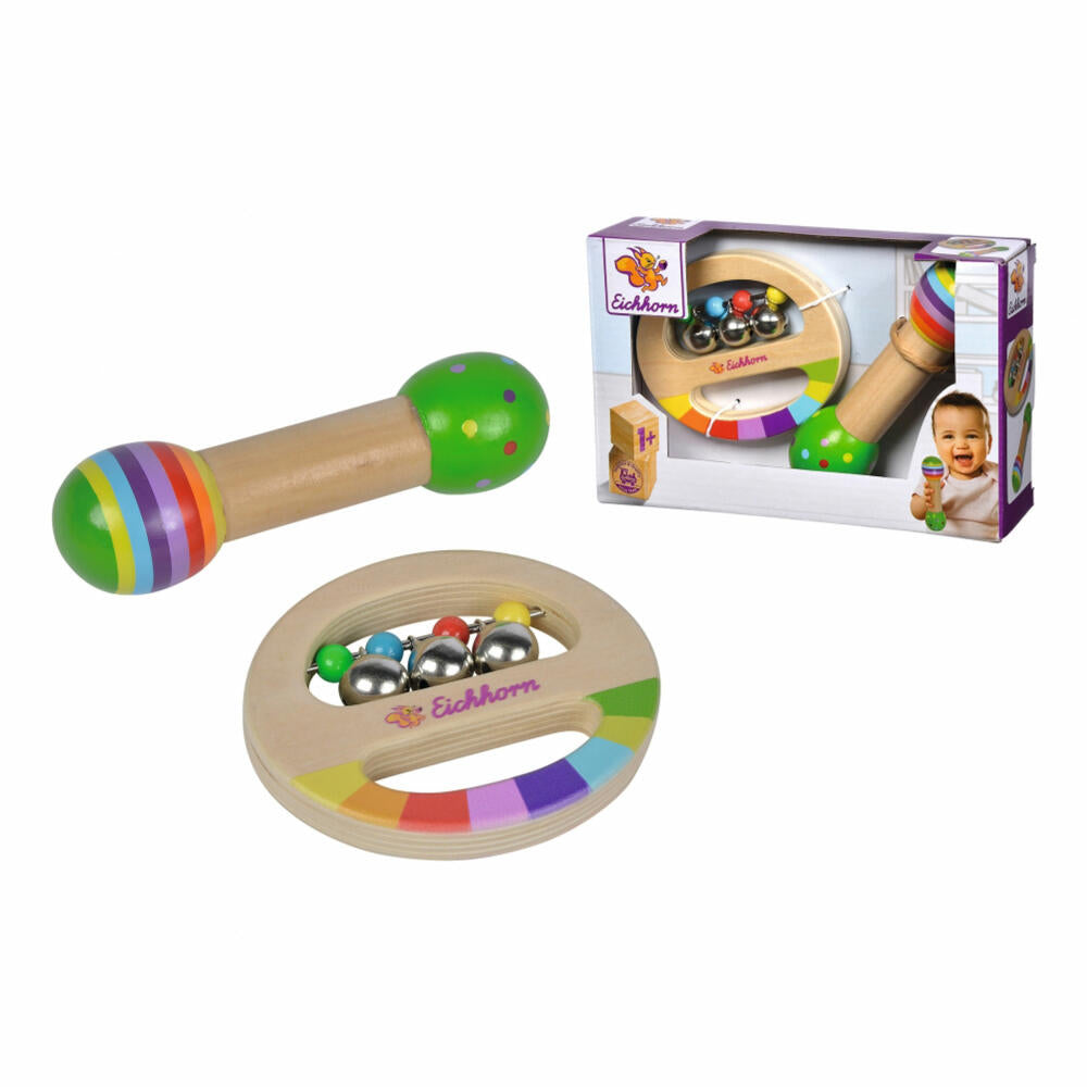 Eichhorn Musik Set Greifling, Greifspielzeug, Holzstab, Musikinstrumente, Spielzeug, 100003486