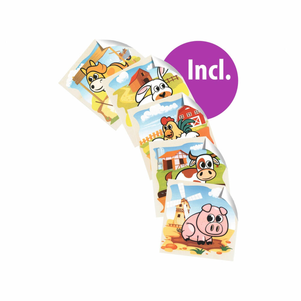 Eichhorn picture cube farm, cube puzzle, cube puzzle, children, toy, 100005203